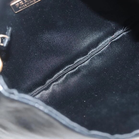 PRADA Chain Shoulder Bag Leather Black Gold Auth 129605 - Picture 11 of 16